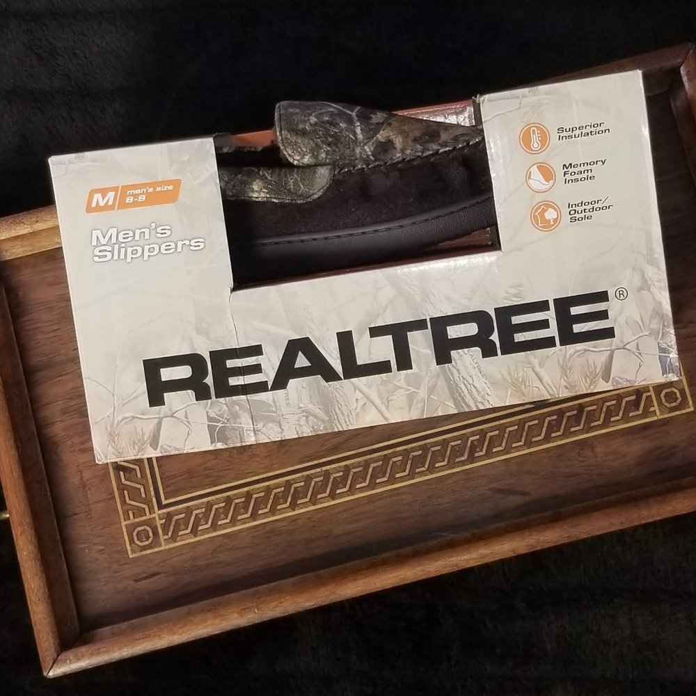 RealTree Mens Camo Slippers NWT